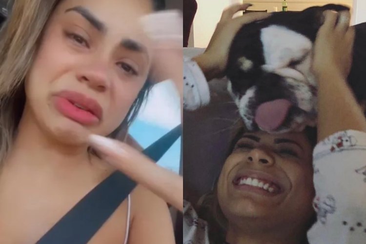 Lexa e o cachorro que ela tinha com MC Guime (Reprodução: Instagram