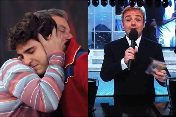 Luciano Huck, João Augusto e Gugu Liberato no Domingão