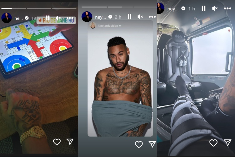 Neymar compartilhou nos stories (Reprodução: Instagram