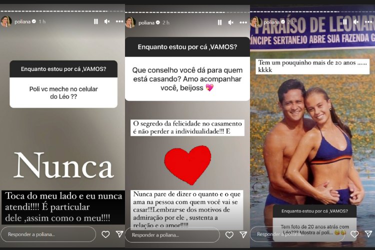 Poliana Rocha falando sobre Leonardo no Story (Reprodução: Instagram)
