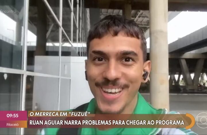 Ruan Aguiar se atrasa para o Encontro - Foto: TV Globo