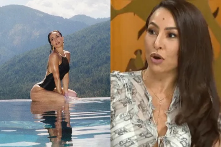 Sabrina Sato sensualiza em piscina e chama atenção de seguidores_ 'obra de arte'