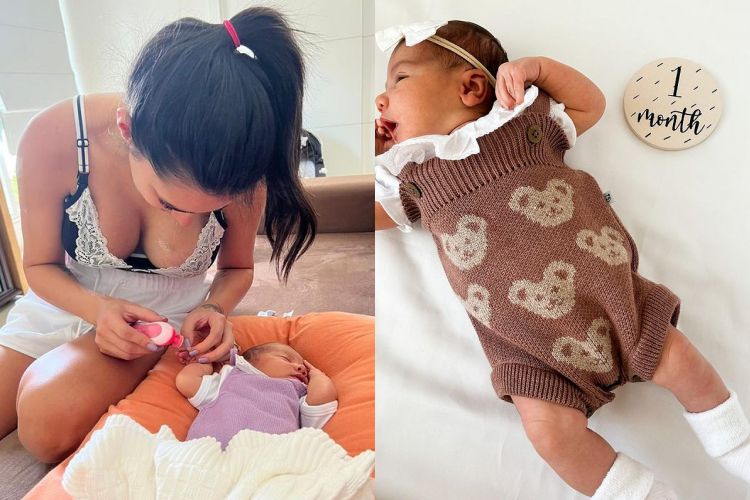 Bruna Biancardi comemora o primeiro mês de vida da filha, Mavie: ‘Dias cansativos’