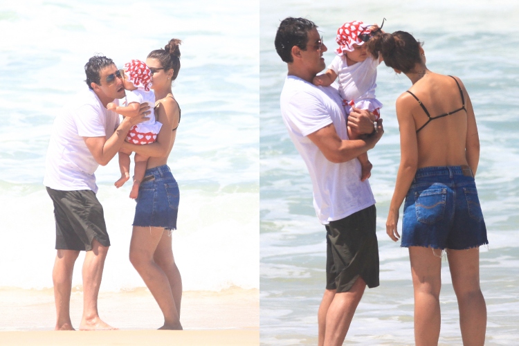 Bruno de Luca (1) Bruno de Luca e Sthéfany Vidal na praia (Reprodução/AgNews - Fabrício Pioyani)