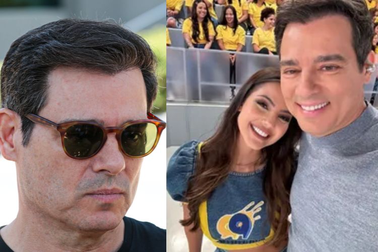 Abatido, Celso Portiolli chega ao velório de Luana Andrade; ela era assistente de palco do Domingo Legal