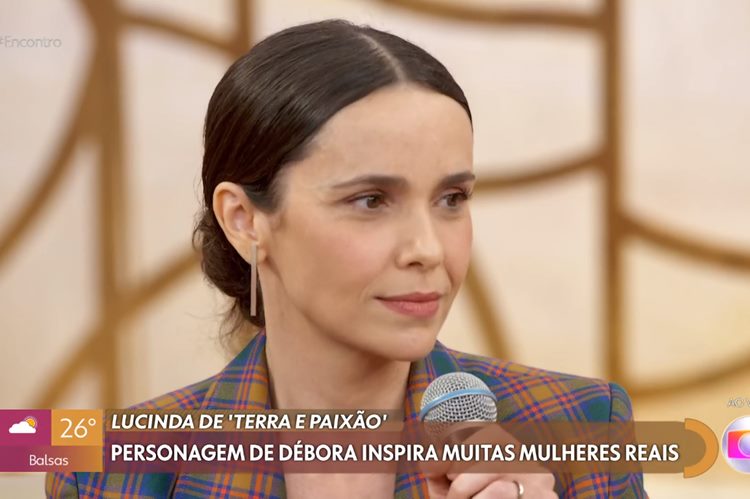 No ‘Encontro’, Débora Falabella comenta reviravolta de Lucinda em ‘Terra e Paixão’