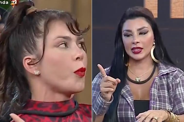 A Fazenda 15: Nadja e Jenny brigam ao vivo