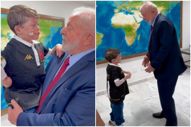 Lula e menino Gui - Instagram reprodução