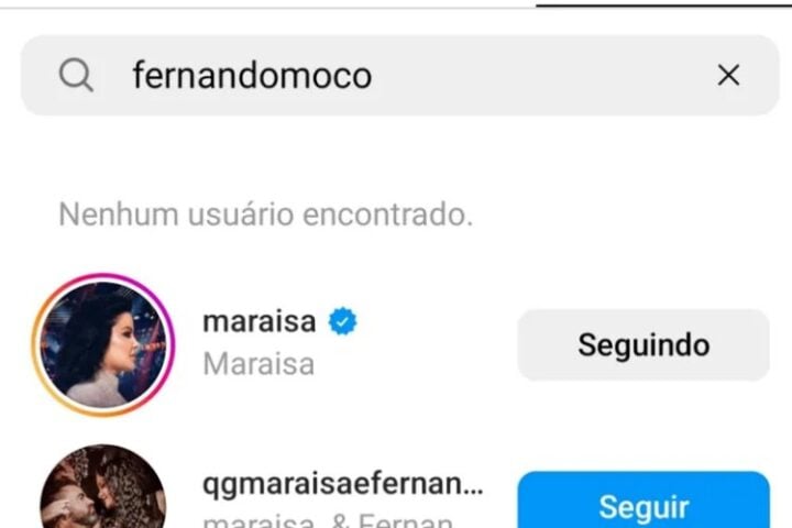 Maraisa deixa de seguir Fernando Mocó, mas empresário continua seguindo a cantora