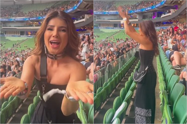 Paula Fernandes prestigia o último show de Taylor Swift no Brasil