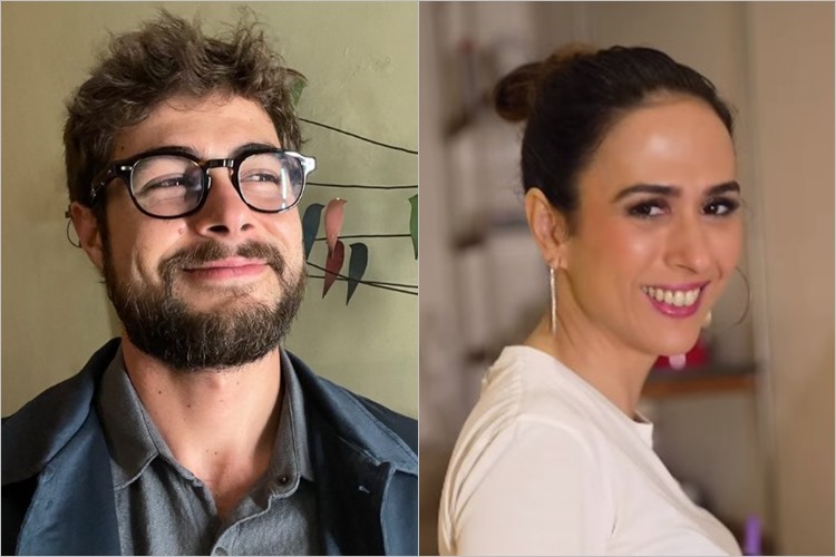 Rafael Vitti posa de sunga, celebra seus 28 anos e Tatá Werneck reage: “touro mecânico”