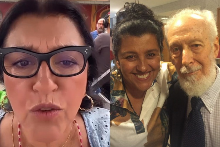 Regina Casé lamentando a morte do diplomata Alberto da Costa e Silva (Reprodução: Instagram da atriz e apresentadora)