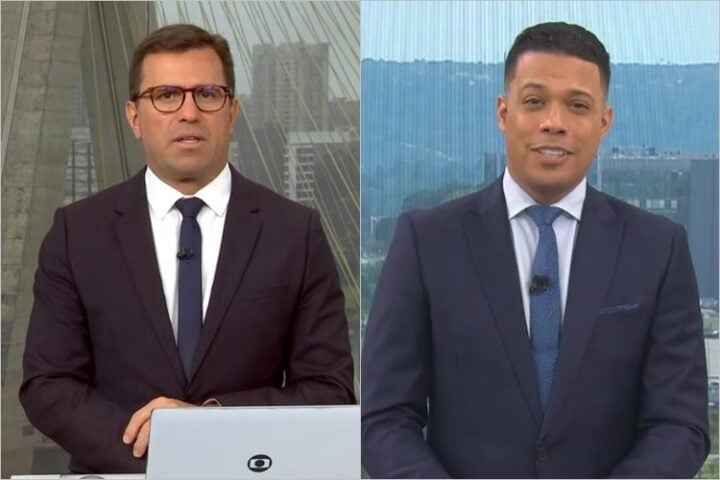 Rodrigo Bocardi e Fred Ferreira no Bom Dia Brasil - Foto: TV Globo