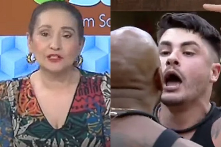 Sonia Abrão falando da briga entre Black e Lucas (Reprodução: RedeTV/Record)