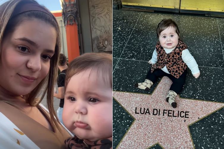 Filha de Viih Tube ‘ganha’ estrela na calçada da fama em Hollywood