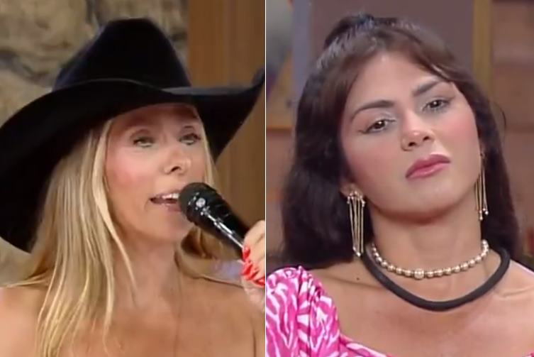 A Fazenda 15: Adriane Galisteu dá bronca em Nadja durante o ao vivo