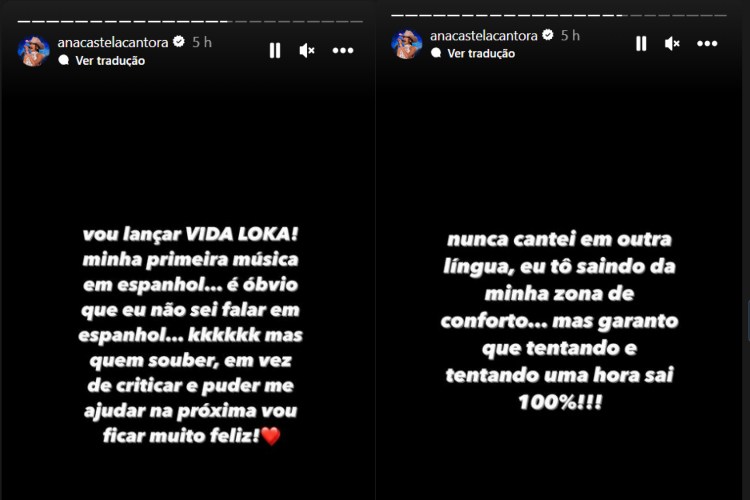 O apelo de Ana Castela nas redes sociais (Reprodução: Instagram)