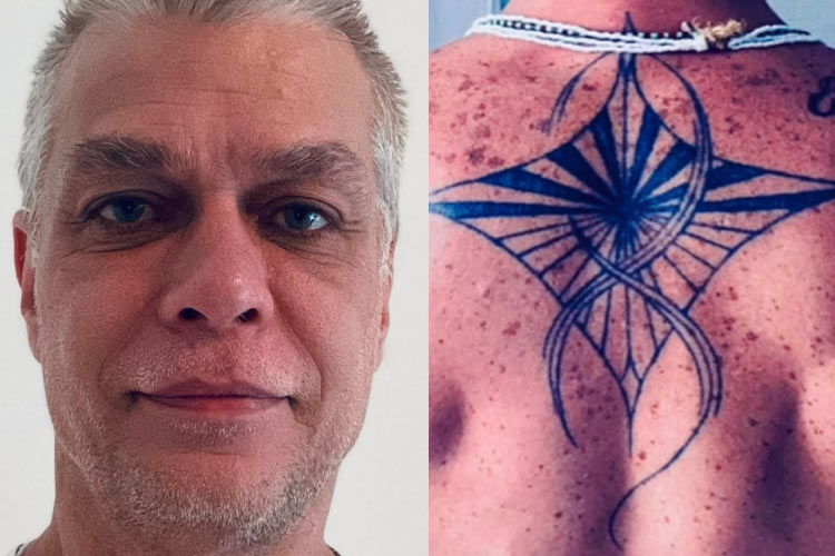 Fábio Assunção exibe tatuagem enigmática e explica o seu significado