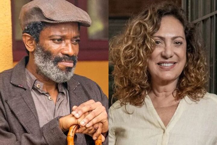 Flávio Bauraqui (Gentil) e Agatha (Eliane Giardini) em Terra e Paixão