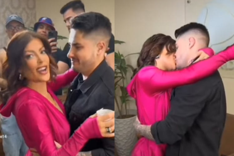 Jaquelline surge aos beijos com Lucas Souza após vitória em ‘A Fazenda 15’