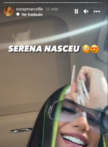 A confirmação feita por Ray Marcelle (Reprodução: Instagram)