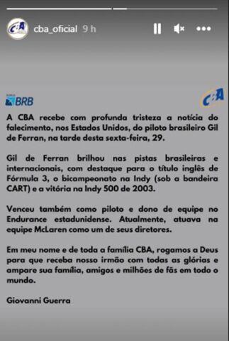 Nota da CBA