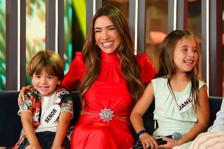 Patricia Abravanel com os filhos