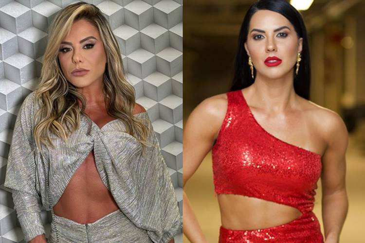 Poliana Rocha e Graciele Lacerda capricham nos looks para show ‘Amigos 20 Anos’
