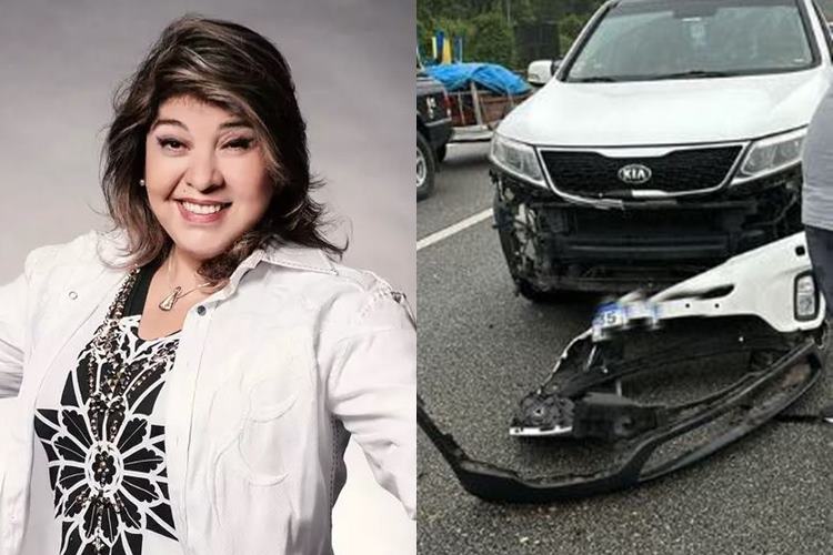 Roberta Miranda sofre acidente de carro e desabafa: “O susto foi grande”