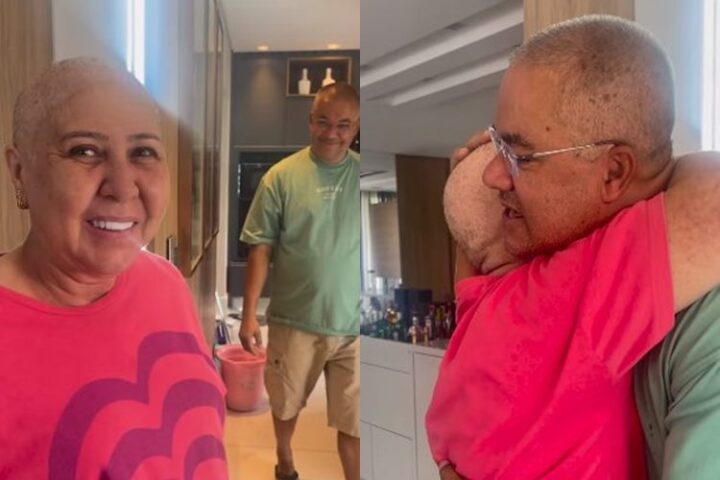 Sueli Azevedo e o pai de Kevinho