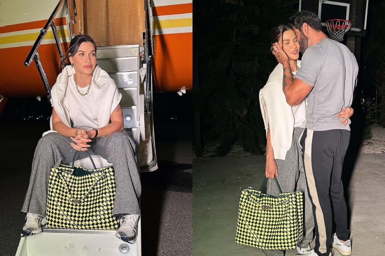 Andressa Suita publica foto romântica com Gusttavo Lima em jatinho