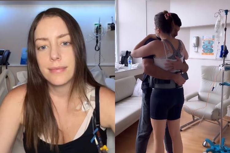 Lutando contra a leucemia, Fabiana Justus dança com o marido em hospital: “Obrigada meu amor”
