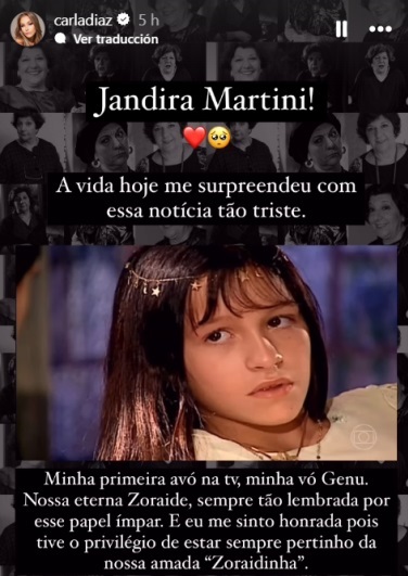 Homenagem de Carla Diaz (Foto: Reprodução Instagram)