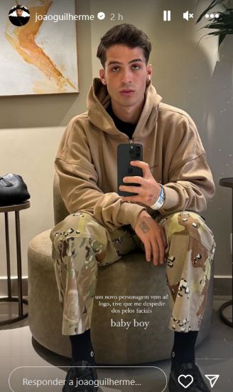 Os stories de João Guilherme mostrando o resultado (Reprodução: Instagram)