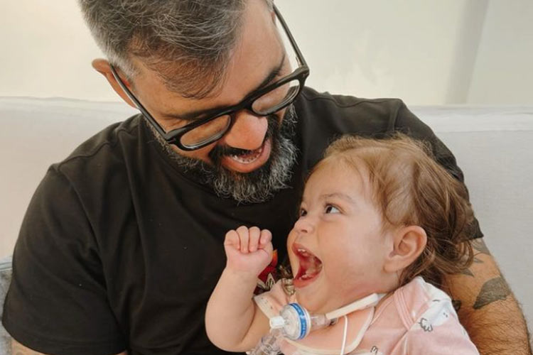 Após nova cirurgia, Juliano Cazarré atualiza quadro de saúde de Maria Guilhermina