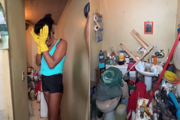 Márcia Fu surge fazendo faxina em casa de condição precária e comove: ”Estou incrédula”