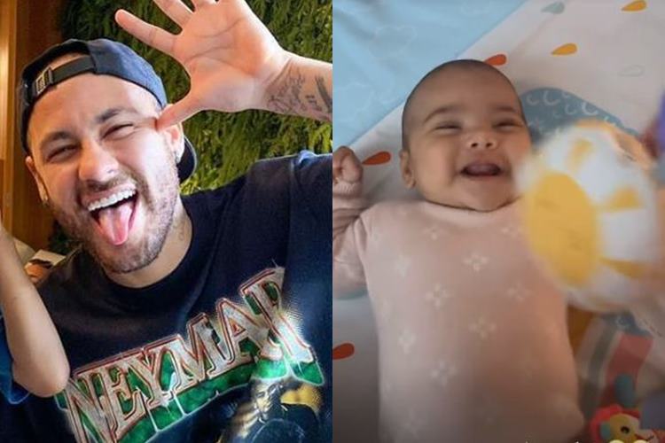 Neymar madruga com Mavie e faz publicação fofa no Instagram: “acordei”