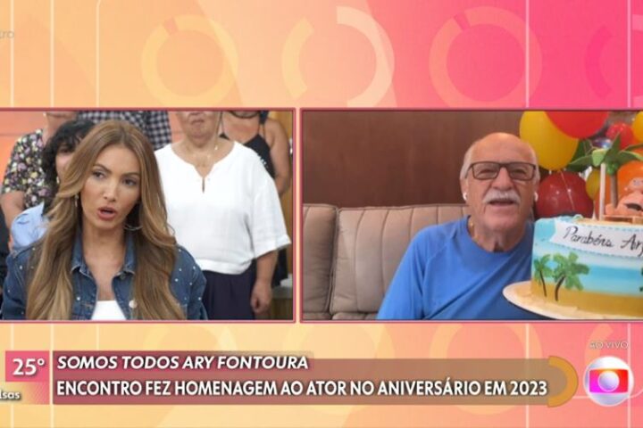 Patrícia Poeta surpreende Ary Fontoura no Encontro