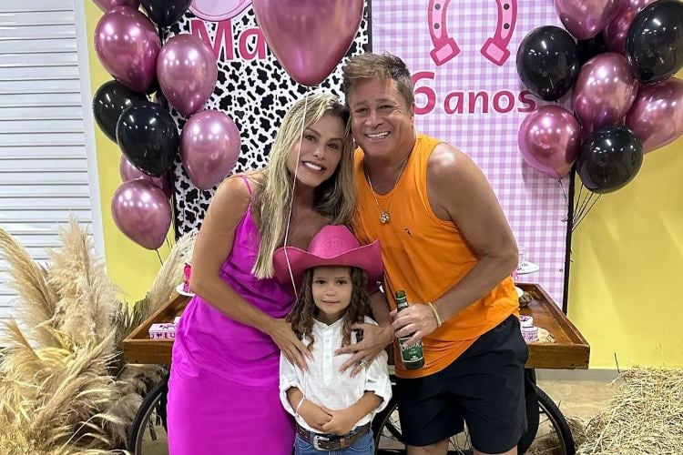 Poliana Rocha, Leonardo e a neta (Reprodução: Instagram)