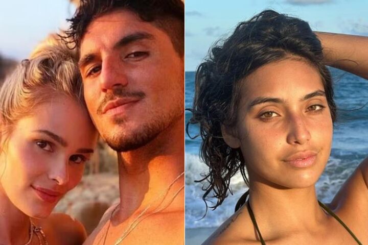 Yasmin Brunet, Vanessa Lopes e Gabriel Medina Foto Reprodução Instagram