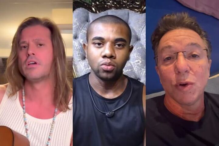 Dado Dolabella, Davi Brito e Boninho Dado Dolabella, Davi Brito e Boninho