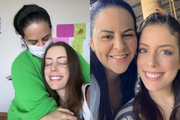 Fabiana Justus e a enfermeira Simone (Reprodução: Instagram)
