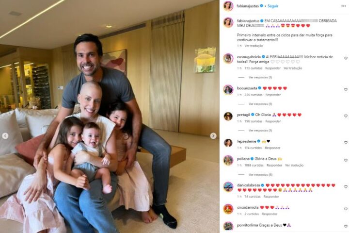 A notícia dada pela própria Fabiana (Reprodução: Instagram)
