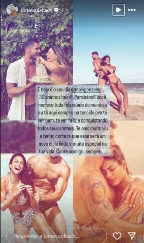 A postagem de Jonas para Mari (Reprodução: Instagram)