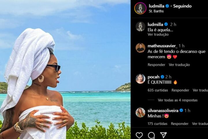 A postagem de Ludmilla (Reprodução: Instagram)