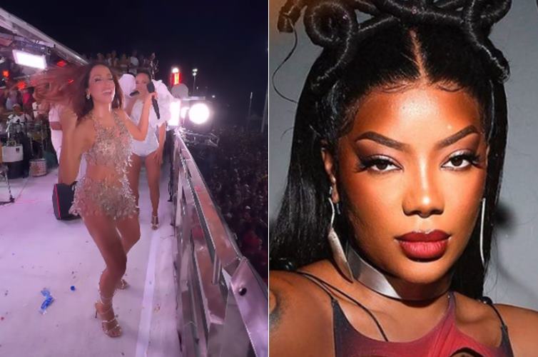 Anitta surge com Ivete Sangalo em trio elétrico e Ludmilla faz comentário inesperado