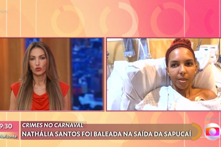 Nathalia Santos surge ao vivo no ‘Encontro’ em seu leito no CTI e revela detalhes de assalto
