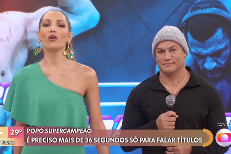 No ‘Encontro’, Patrícia Poeta ‘ironiza’ derrota de Bambam para Popó em luta