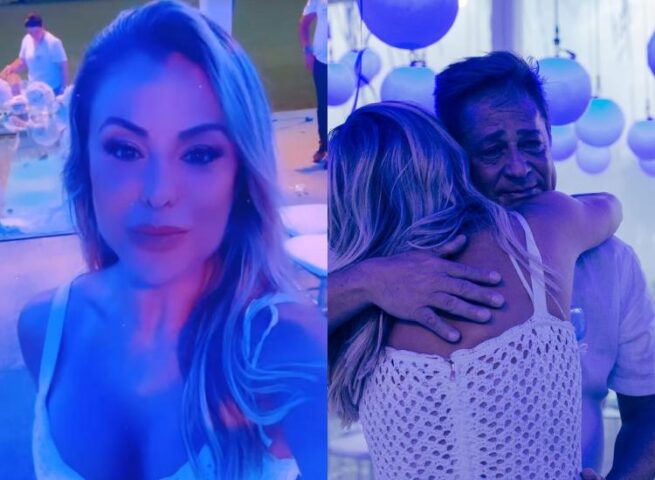 Poliana Rocha e Leonardo emocionados (Reprodução: Instagram)