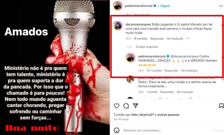 Post do Padre Marcelo